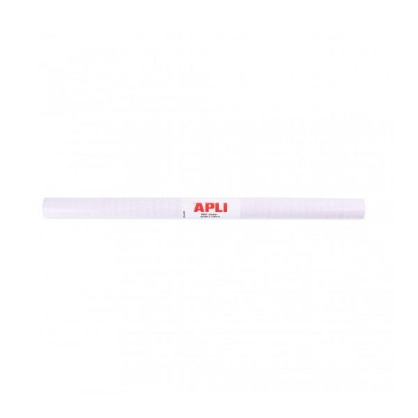 Apli Rollo de Polipropileno Transparente 1.5x0.33m - Adhesivo Reposicionable - Sistema Easy Peel - Cuadricula de Precision - Alta Resistencia a Arañazos y Roturas - No Amarillea