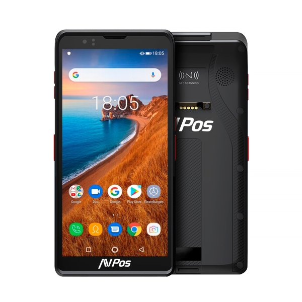 AVPos Capturador PDA DC60 6" OctaCore - 4GB - 64GB - WIFI BT NFC 4G - 5000mAh - Escaner de Codigos de Barras 2D - Funda Rugerizada
