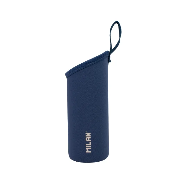 Milan 430 Since 1918 Funda de Neopreno para Botellas Isotermicas de 0.59L - Agarre Antideslizante - Ayuda a Mantener la Temperatura - Protege la Botella - Color Azul Marino