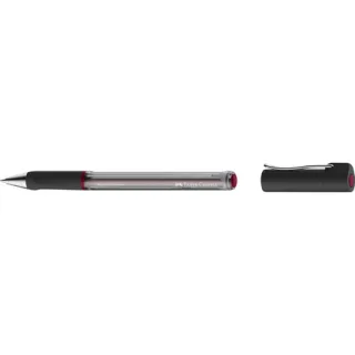 Faber-Castell Beyond Gel Broad Boligrafo con Capuchon - Punta 1mm - Trazo de 0.6mm - Grip de Agarre - Tinta Gel Roja · Pack de 12 uds.