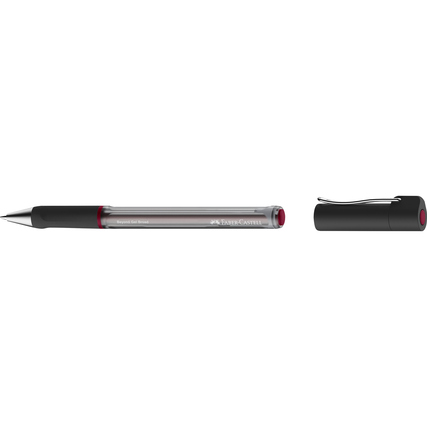 Faber-Castell Beyond Gel Broad Boligrafo con Capuchon - Punta 1mm - Trazo de 0.6mm - Grip de Agarre - Tinta Gel Roja · Pack de 12 uds.