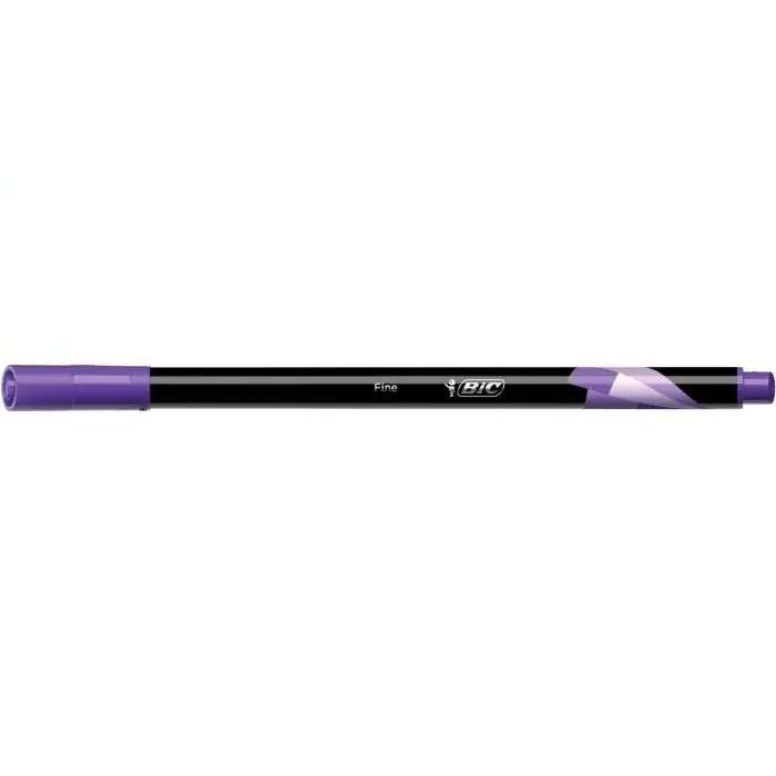 Bic Intensity Fine Rotulador de Punta Fina de 0.8mm - Trazo de 0.4mm - Tinta con Base de Agua - Color Morado · Pack de 12 uds.