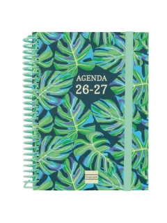 Finocam Diva Agenda Escolar 26/27 en Catalan - Semana Vista Horizontal - Formato 8º - 120x164mm - Tapas de Carton Forrado - Papel de 80g/m2 - Espiral - Esquinas Microperforadas - Multicolor