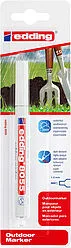 Edding 8055 Rotulador Permanente para Exteriores - Punta Redonda 1-2mm - Tinta Resistente al Desgaste, Roce y Luz - Color Blanco