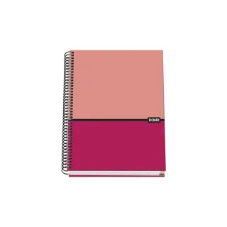 Dohe Cuaderno Espiral Tapa Dura A5 - 162x210mm - Cubierta Carton Forrado - Espiral Metalico Negro - 100 Hojas Offset 90g Microperforadas - Cuadricula 5mm