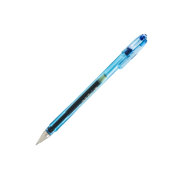Pilot Boligrafo de Gel G1 - Recargable - Punta de Bola 0.7mm - Trazo 0.32mm - Cuerpo Transparente - Color Azul · Pack de 12 uds.
