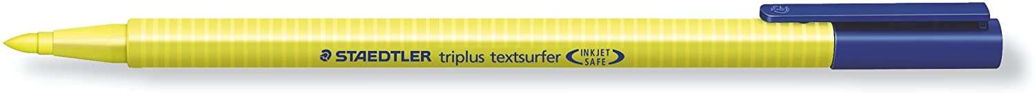 Staedtler Triplus Textsurfer 362 Rotulador Fluorescente - Punta Biselada 1 - 4mm Aprox - Tinta Base de Agua - Color Amarillo · Pack de 10 uds.