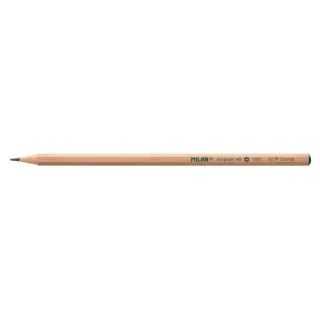 Milan Lapices de Grafito HB - Madera Certificada FSC - Hexagonales - Color Madera Claro · Pack de 12 uds.