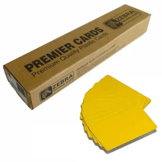 Zebra Pack de 500 Tarjetas de PVC Originales Imprimibles Amarillas 30mil - 104523-131