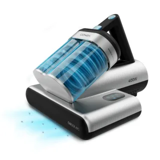 Cecotec Conga Rockstar 4000 Mattress Aspirador para Colchones - Potencia 400W - Luz Ultravioleta - Succion hasta 13kPa - Deposito de 0.5L - Cepillo Motorizado - Color Negro y Gris