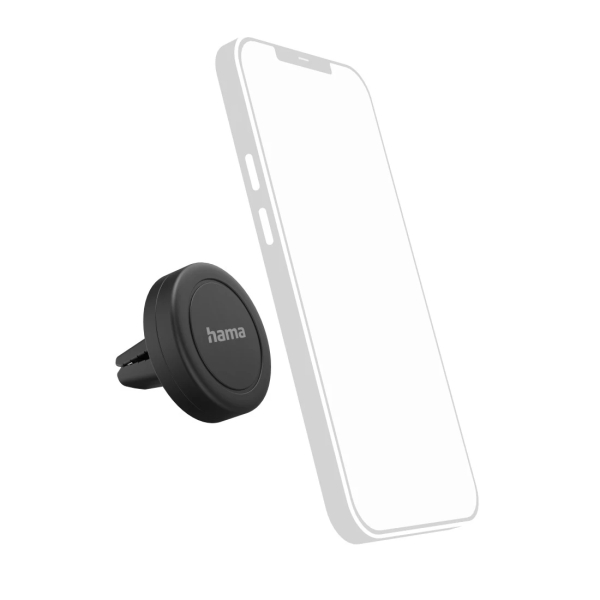 Hama Soporte de Coche para Smartphone - Magnetico - Pinza para Rejilla - Universal - Color Negro