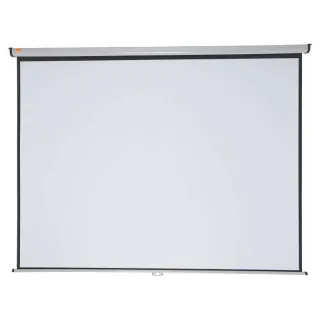 Nobo Pantalla Proyeccion Pared 2400x1813mm Blanca Mate 4:3 - Montaje en Pared o Techo - Carcasa Protectora - Alta Calidad de Proyeccion - Color Blanco