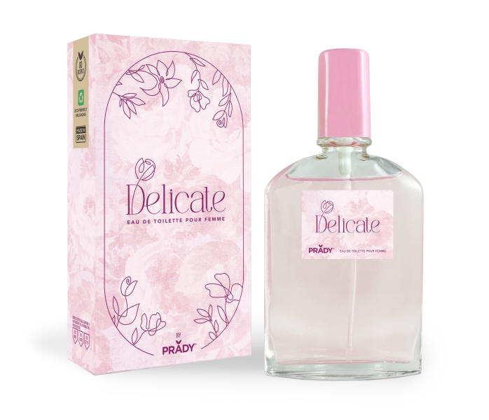 Prady Colonia de Mujer Delicate - Frasco de 90 ml - Spray Pulverizador