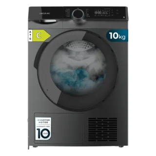 Cecotec Bolero DressCode Dry 10505 Inverter Steel Secadora con Bomba de Calor de 10kg - 14 Programas - Luz Ultravioleta - Seguro Infantil - Motor Inverter - Inicio Programable - Color Gris O