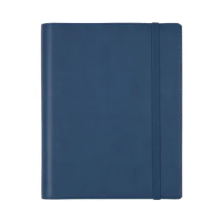 Finocam Duoband Agenda con Bloc de Notas - Anual 2026 - Formato E10 - 168x15x226mm - Semana Vista Horizontal - Color Azul
