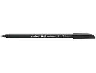 Edding 1200 Rotulador - Punta Redonda - Trazo entre 0.5 y 1 mm. - Tinta con Base de Agua - Color Negro · Pack de 10 uds.