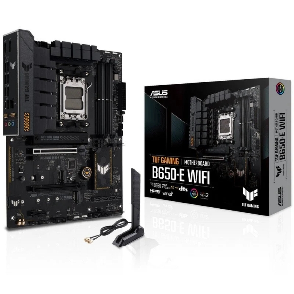Asus TUF Gaming B650-E WIFI Placa Base AM5 WiFi, Bluetooth, PCIe 4.0, DDR5, 3x M.2, WiFi 6E, USB 2.0, 3.2 y Ethernet de 2.5Gb
