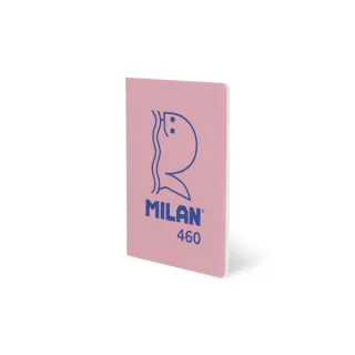 Milan 460 Since 1918 Libreta A5 Grapada - Papel a Lineas - 24 Hojas de 95g - Color Rosa
