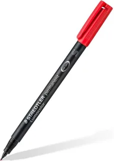 Staedtler Lumocolor Permanent 313 Rotulador Permanente de Punta Fina - Trazo 0.4mm Aprox - Secado Rapido - Color Rojo · Pack de 10 uds.