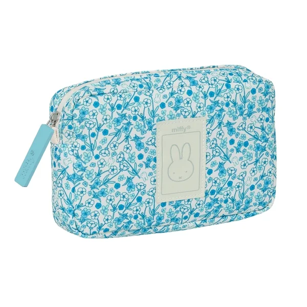 Safta Miffy Mum Garden Neceser de 1.43L - Compartimento con Cremallera - Repele el Agua - 200x55x130mm - Color Azul Claro