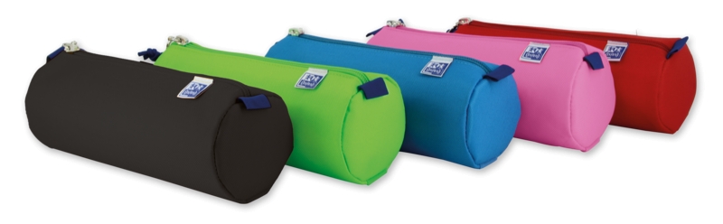 Oxford Kangoo Kids Estuche Redondo Grande - Poliester Resistente - Colores Surtidos · Pack de 5 uds.