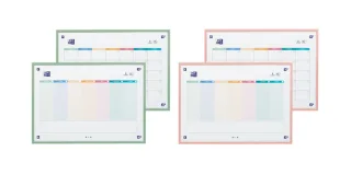Oxford Planner A3 Reversible Semana&Mes + Compl - 2 Colores - Gran Tamaño para Organizacion Eficiente · Pack de 4 uds.