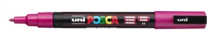 Posca PC-3M Marcador de Pintura - Punta Conica de Poliester 0.9-1.3mm - Tinta Base al Agua - No Permanente - Resistente a la Luz - Inodoro - Color Fucsia · Pack de 6 uds.