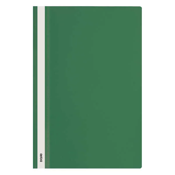 Dohe Dosier con Fastener de Polipropileno - Tamaño Folio - Cubierta Transparente y Trasera Opaca - Ideal para Organizar Documentos · Pack de 10 uds.