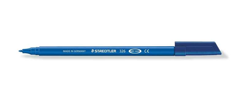 Staedtler Noris 326 Rotulador de Punta Fina - Trazo 1mm Aprox - Tina Base de Agua - Color Azul · Pack de 10 uds.