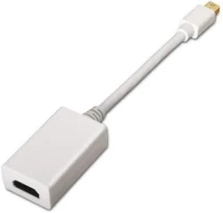 Nanocable Conversor de Video - Mini DisplayPort a HDMI - Longitud 15cm - Macho a Hembra - Color Blanco