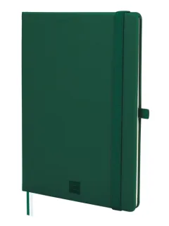 Finocam Nexo Cuaderno de Tapa Dura - 72 Hojas - Formato A5 - 148x210mm - Papel Crema de 80g/m2 - Liso - Bolsillo Interior - Cierre con Goma - Hojas Microperforadas - Color Verde Oscuro