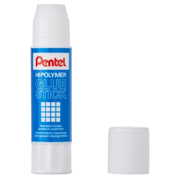 Pentel Hi-Polymer Pegamento en Barra 25gr - Facil Aplicacion - Ideal para Oficina, Hogar y Colegio - Transparente · Pack de 12 uds.
