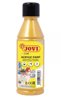 Jovi Jovidecor Acryl Pintura Acrilica Satinada - Pintura Acrilica Base Agua - Acabado Satinado - Alto Poder Cubriente - Aplicable en Cualquier Superficie - Color Naranja