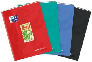 Oxford Easybook Kraft A4 - Tapa Blanda - Libreta Grapada - 1 Linea con 2 Margenes - 48 Hojas - Colores Surtidos · Pack de 10 uds.