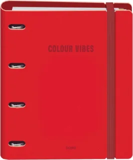 Dohe Colour Vibes Polyfoam Carpeta de 4 Anillas Mixtas de 35mm A4 Recambio 100 Hojas Cuadricula 5mm - Cubierta de Polyfoam 2mm - Cierre con Goma - Incluye 4 Separadores y Sobre de Polipropil