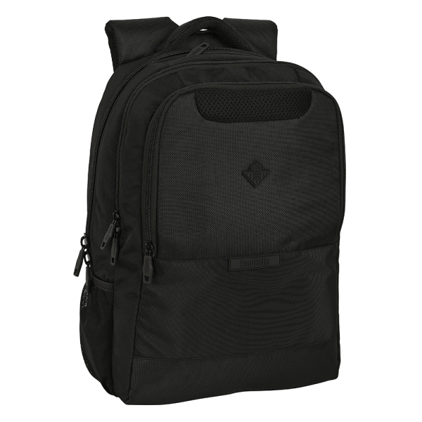 Safta Real Betis Balompie Premium Mochila para Portatil hasta 15.6" - Bolsillo para Tablet - Bolsillo Frontal - Hombreras Acolchadas - Cremalleras para Candado - 21L - 300x160x430mm - Color Negro