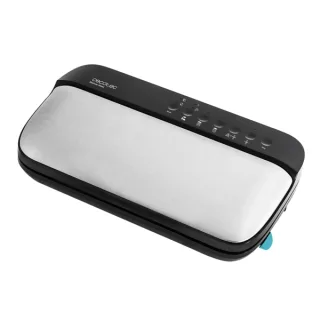 Cecotec Sealvac Steel Envasadora al Vacio - 120W - Presion 0.9 Bar - Succion 95kPa - Incluye Accesorios - Silencioso - Admite Bolsas Genericas - Funcion de Vacio para Botes - Color Negro y P
