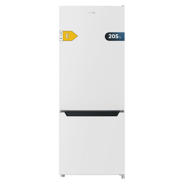 Cecotec Bolero CoolMarket Combi 205 DF White E Frigorifico Dos Puertas - Capacidad 205L - Defrost - Display Interior - Puerta Reversible - Clase E - 54x55x144cm - Color Blanco