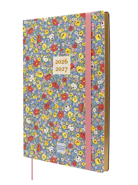 Finocam Mara Agenda de Tapa Flexible Internacional - 18 Meses - Semana Vista Vertical - Formato Y10 - 140x204mm - Papel de 80g/m2 - Esquinas Microperforadas - Cierre con Goma - Multicolor