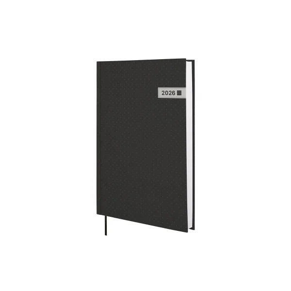 Finocam Dynamic Porto Agenda - Anual 2026 - Sin Cierre - Formato Y11 - 168x26x245mm - 1 Dia por Pagina - Color Negro