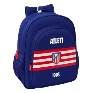 Safta Atletico de Madrid Mochila - 15L - Adaptable a Carro - Bolsillo Frontal - Portabotellas - Cremallera con Doble Tirador - Asa de Mano - Hombreras y Espalda Acolchada - 32x38x12cm - Colo