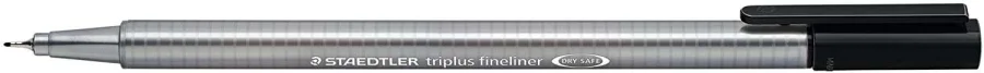Staedtler Triplus Fineliner 334 Rotulador de Punta Fina - Trazo de 0.3mm - Tinta Base de Agua - Color Negro · Pack de 10 uds.