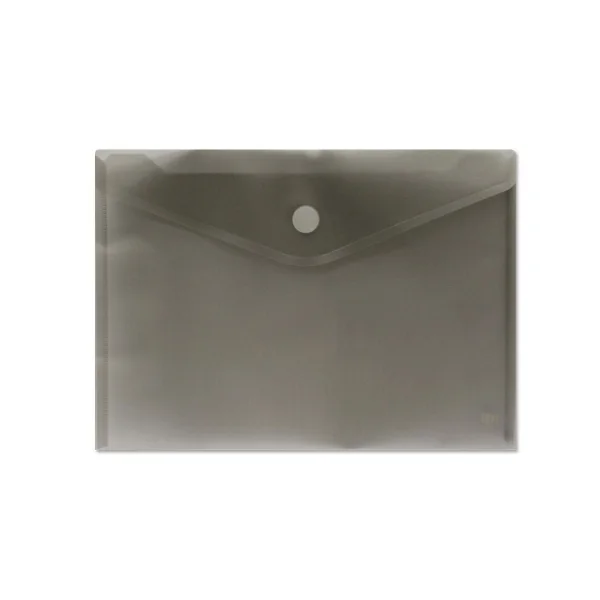 Sobre Portadocumentos A4 - Cierre de Velcro - Fabricado en Polipropileno - Medidas 325x230mm - Negro Transparente · Pack de 24 uds.