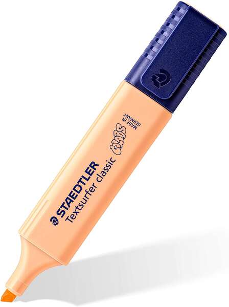 Staedtler Textsurfer Classic 364 Pastel Marcador Fluorescente - Punta Biselada - Trazo entre 1 - 5mm - Tinta con Base de Agua - Color Melocoton · Pack de 10 uds.