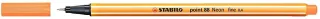 Stabilo Point 88 Rotulador de Punta Fina de Fibra - Trazo de 0.4 mm - Tinta con Base de Agua - Color Naranja Neon · Pack de 10 uds.