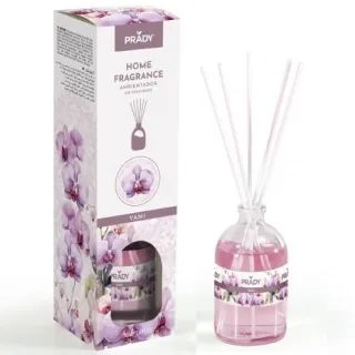 Prady Ambientador Mikado Yani - Frasco de Cristal 100 ml y Varitas Difusoras
