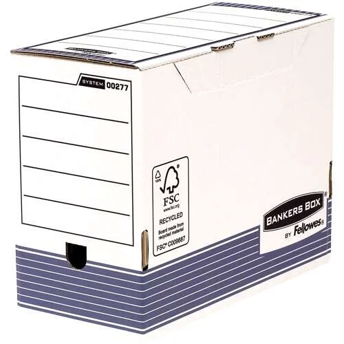 Fellowes Bankers Box Caja de Archivo Definitivo 150mm A4 - Montaje Automatico Fastfold - Carton Reciclado Certificacion FSC · Pack de 10 uds.