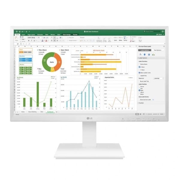 LG Monitor 27" LED IPS FullHD 1080p 60Hz - Respuesta 5ms - Altavoces - Angulo de Vision 178º - 16:9 - USB, VGA, DVI, HDMI, DisplayPort - VESA 100x100mm