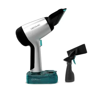 Cecotec Conga Rockstar 3700 Glass Aspirador Limpiacristales 3 en 1 - Bateria de 3.7V - Autonomia 30min - Boquilla Versatil 220mm - Deposito 50ml - Alcance 75m2 - Color Negro y Plata