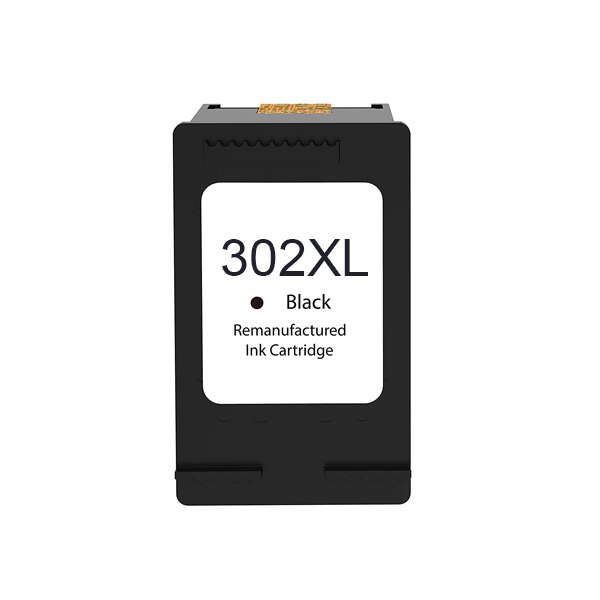 Remanufacturado HP 302XL Negro Cartucho de Tinta - Muestra Nivel de Tinta - Reemplaza F6U68AE/F6U66AE/B7RT9AE/B7RT7AE